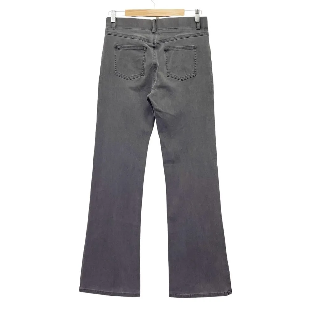 Betabrand Yoga Denim Midrise Bootcut Flare Jeans in Rinsed Gray Size Medium - Image 3