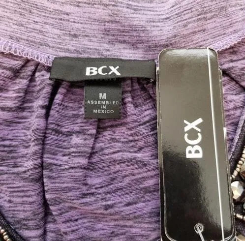 BCX Purple Sleeveless Studded Collar Top - Image 7