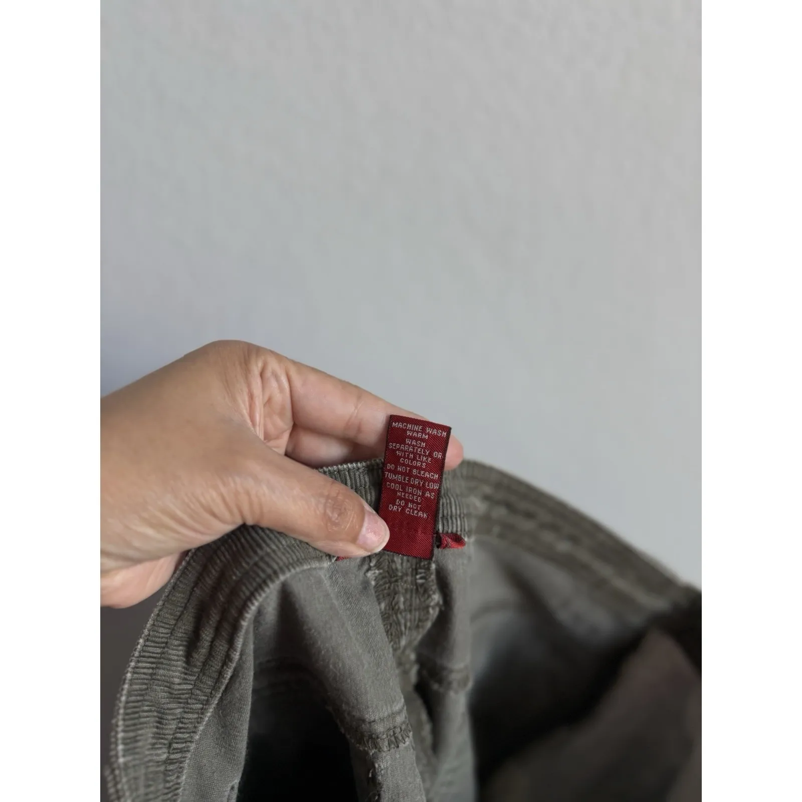 Sundance Olive Corduroy A-Line Expose Button Ling Maxi Skirt Women Size Petite 6 - Image 9