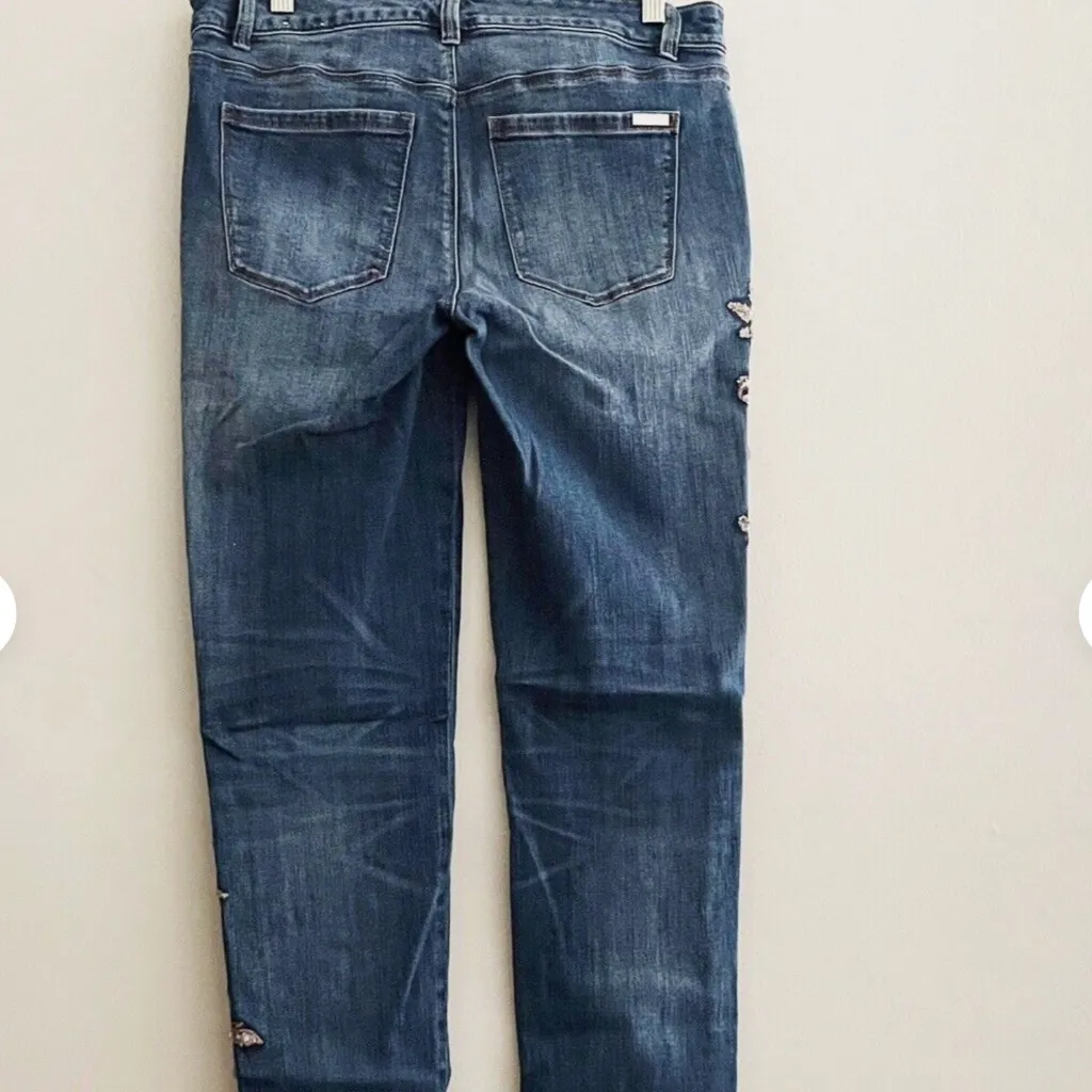 WHBM Sequin Lace Jeans The Slim sz 2 EUC - Image 13