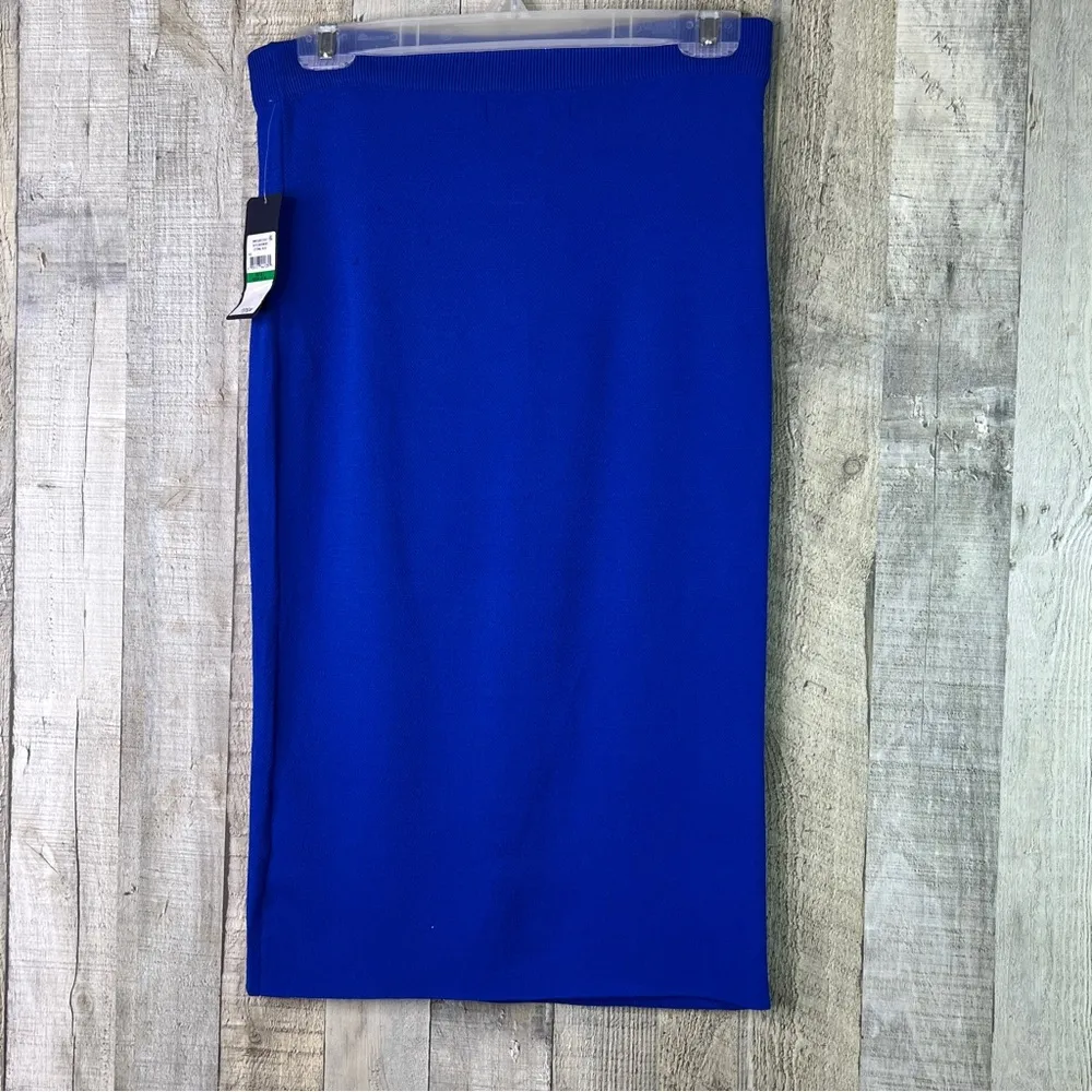 Rachel Rachel Roy Size Large Blue Stretch Knit Pencil Skirt (Flawed 3 tiny snag) - Image 2