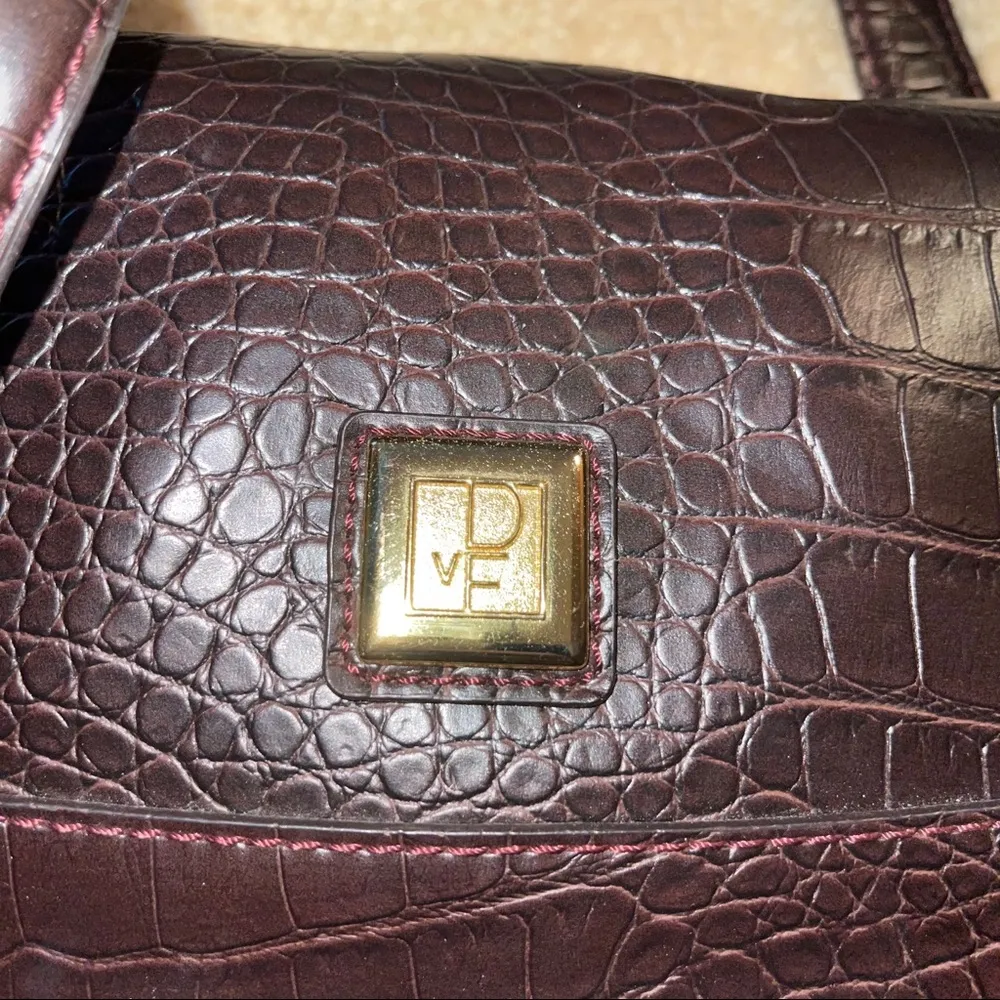 - Brown Leather Briefcase - Image 2