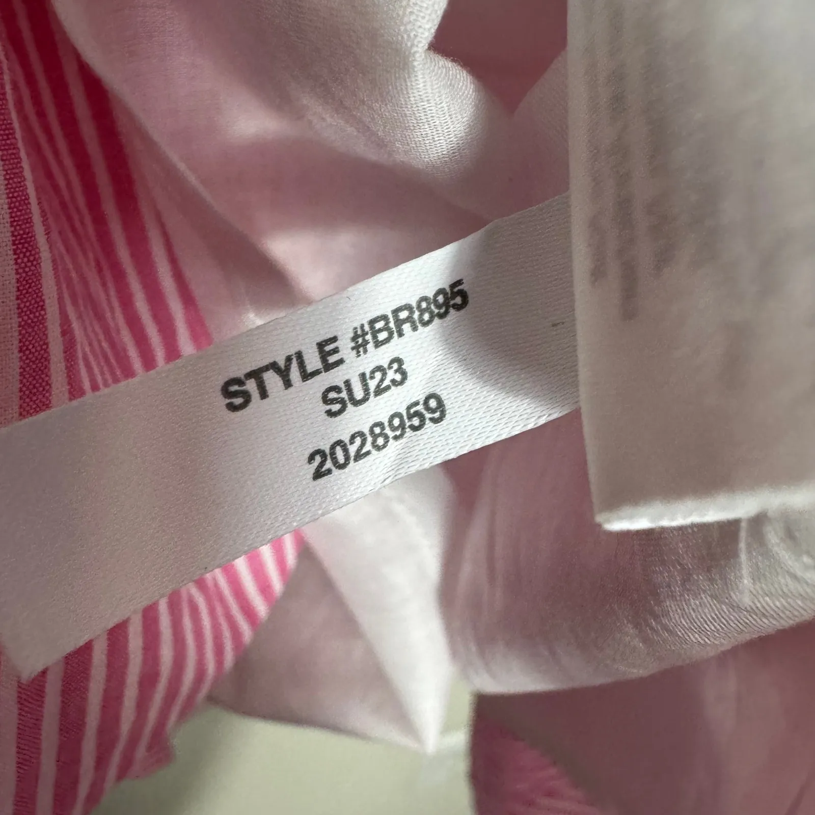 J Crew Striped Smocked Tiered Mini Dress Womens‎ Large Ruffle Strap Striped Pink - Image 9