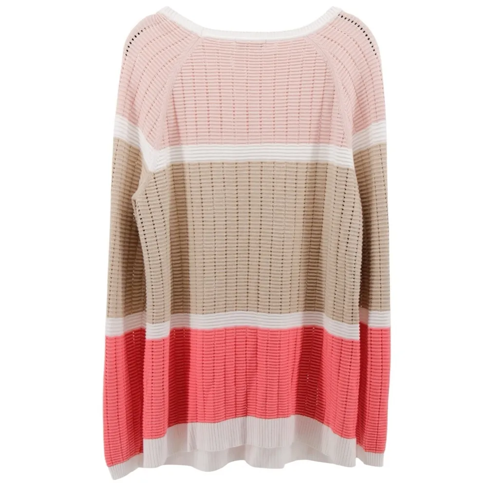 Calvin Klein Colorblock Knit Long Sleeve Career Casual Comfort Chic Size M‎ - Image 5