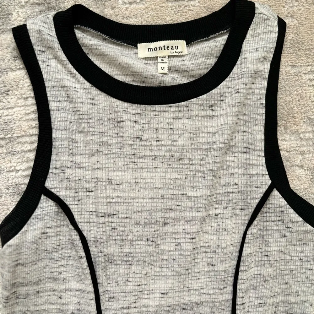 Monteau Sleeveless Mini Gray Dress - Image 3