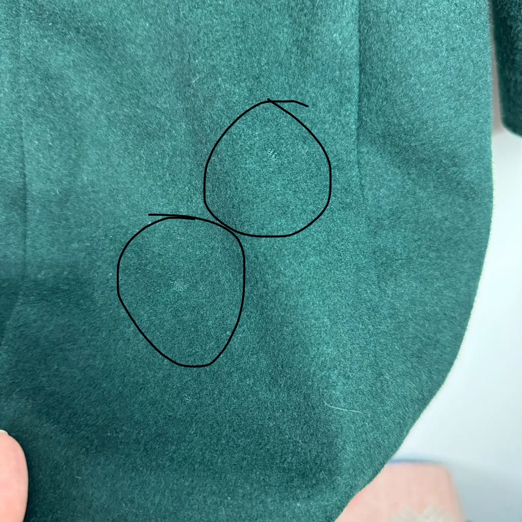 Vtg Liz Claiborne Wool Cashmere Double Breasted Blazer Jacket Sz 8 Green - Image 16