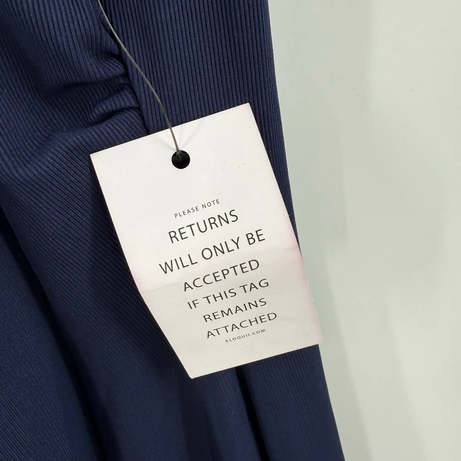 Eloquii Dress Women's Size 26 Navy Blue Sleeveless Ruched Midi NWT Plus Curvy - Image 6