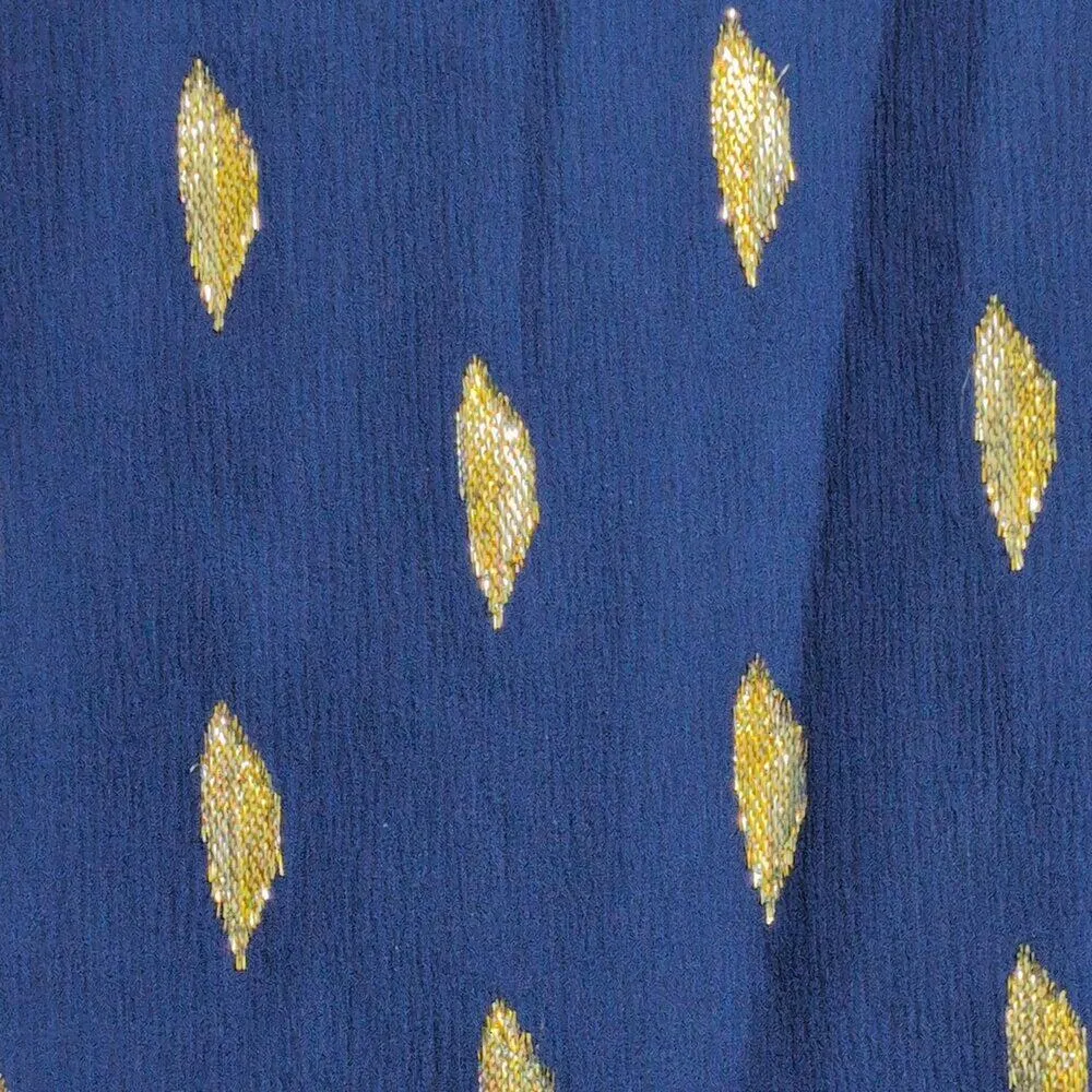 Lilly Pulitzer Blue Shalynn Silk Caftan Dress V Neck Gold Feather Size 2 - Image 2