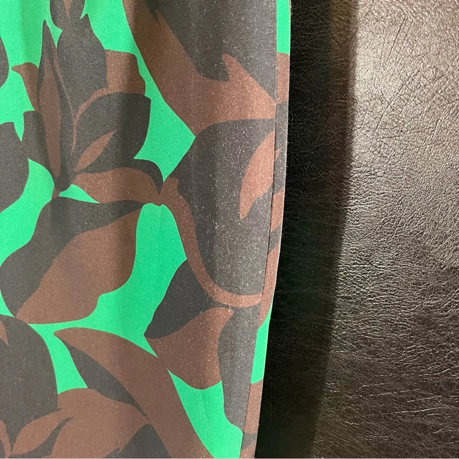 Milly Green‎ Floral Print Skirt Size 4 - Image 9