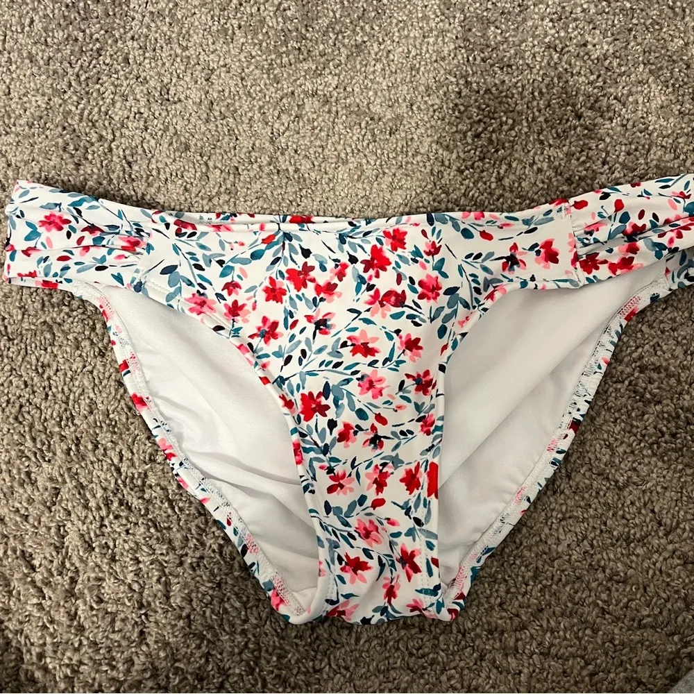 Xhilaration White Floral Front Tie Bikini Swimsuit - Image 5