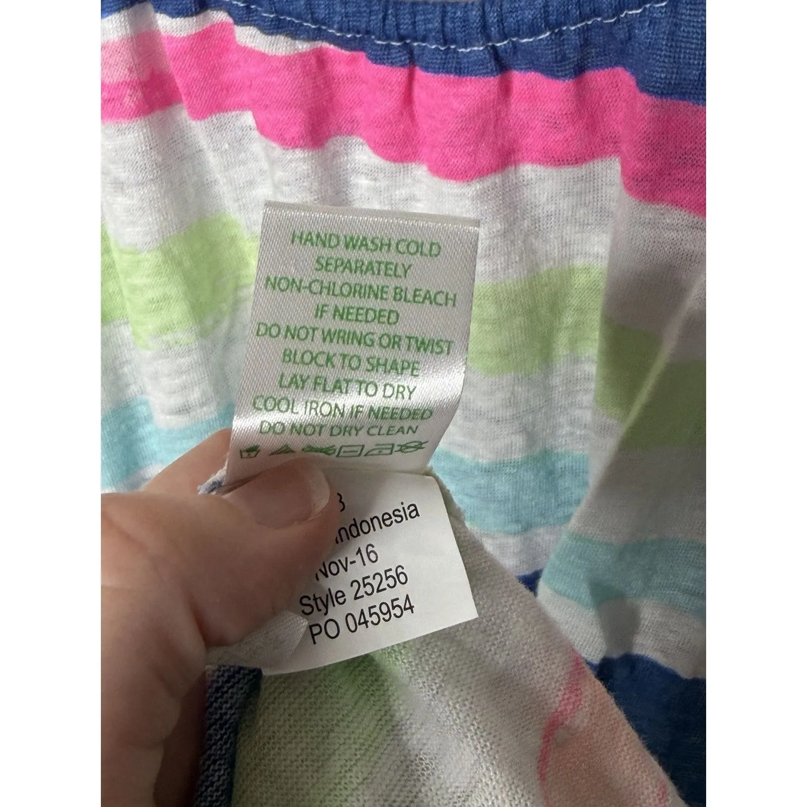 Lilly Pulitzer 100% Linen Getaway Swim Cover-Up Cats Meow Stripe Size Medium - Image 6