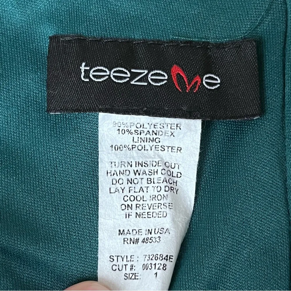 Teezeme Green Velvet Strapless Mini Dress XS Sweetheart Goth Grunge Hoco NYE - Image 7