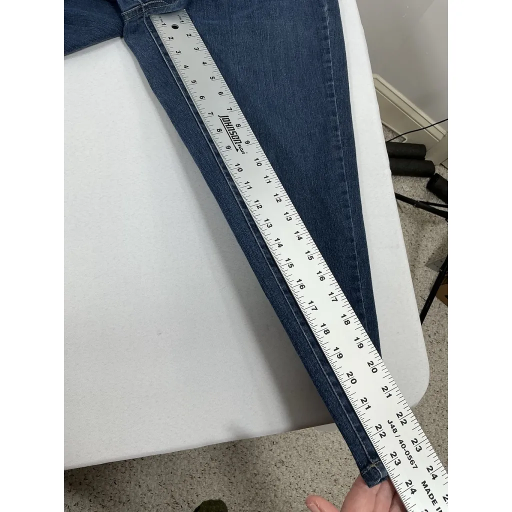 Womans Excellent JM Collection Blue Jeans Cropped 10 Decal Accent 0046/Q2 - Image 8