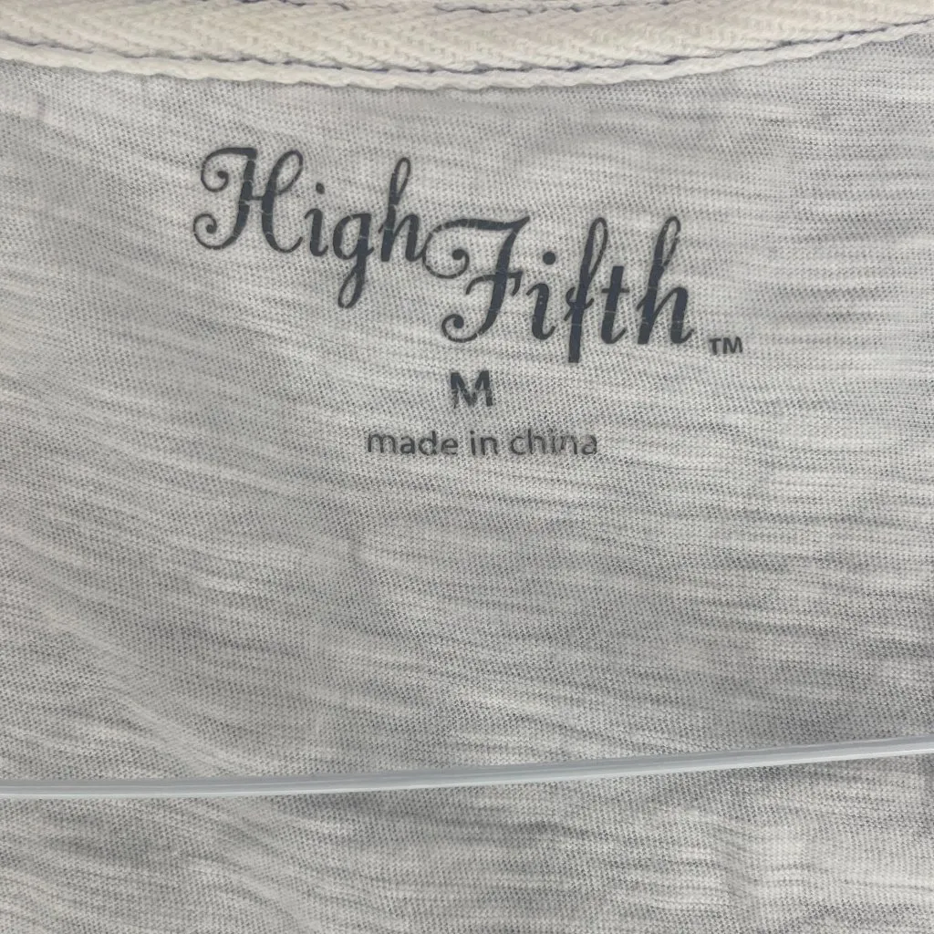 HIGH FIFTH Tank American Flag Embroidered Star Studs Heathered Sz M Womens White Size M - Image 3