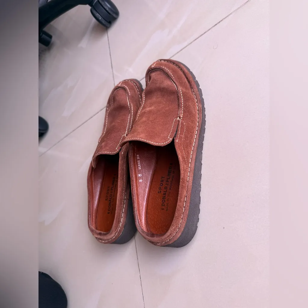 Donald J. Pliner Sport Shoes Unisex 8 M Brown Mules Made in Italy Vibram Soles - Image 13