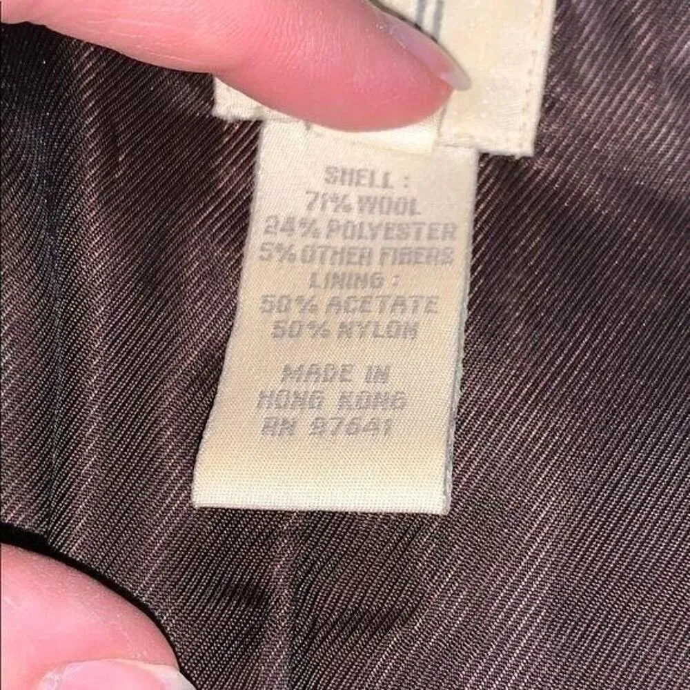 J Jill Womens Blazer Suit Jacket Wool Blend Pinstriped Tailored Brown Size 10 - Image 11