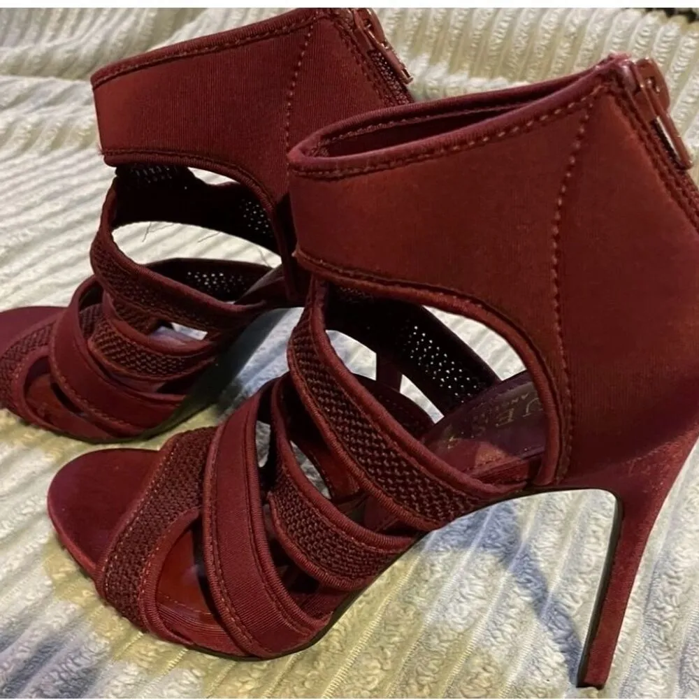 Guess Women's Strappy maroon Stiletto Heels, Size not listed, would fit size 9 - Image 5