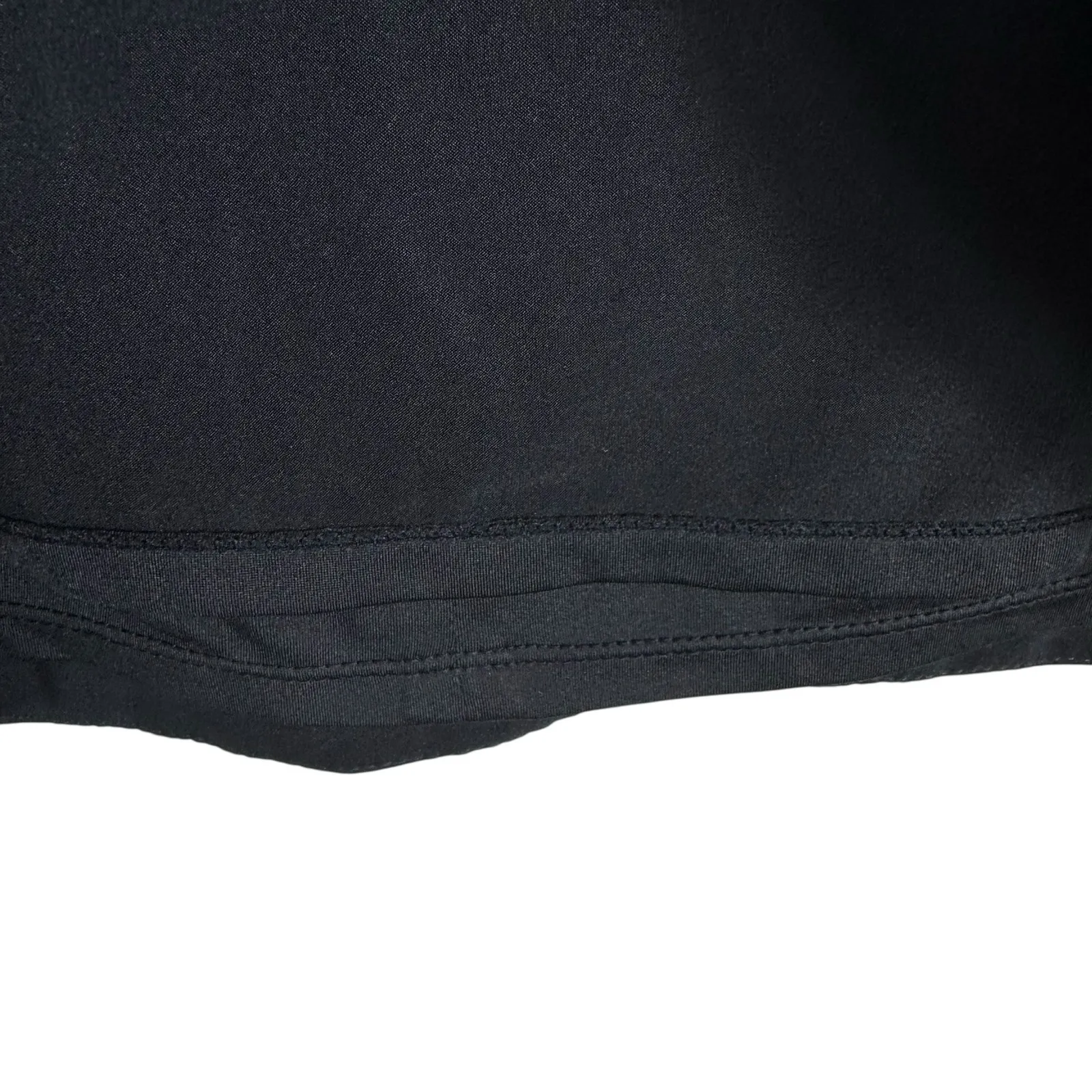 White House Black Market Black White Knit Pleather Waistband Mini Skirt Size 2 - Image 4