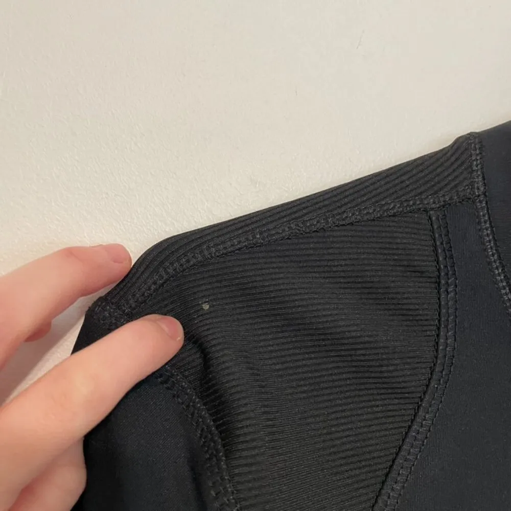 APANA Solid Black Full Zip Zipper Collared Thumbholes Active Jacket Track Jacket - Image 4