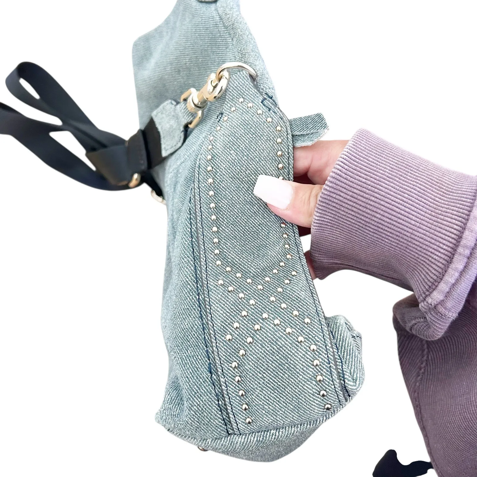 Aimee Kestenberg Denim Flap Slouchy Crossbody - Image 7