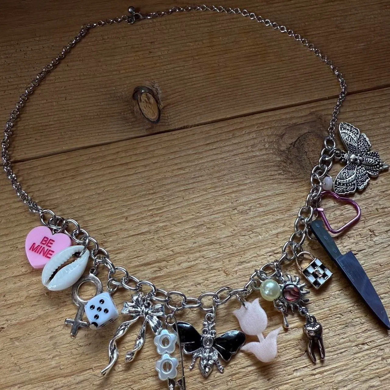 HIGH ROLLER 🗡️ HANDMADE CLUTTER CHARM NECKLACE - Image 3