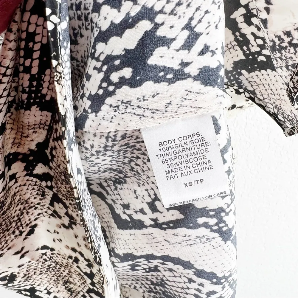 Cami NYC The Racer Charmeuse Snake Tank Top Silk XS - Image 7