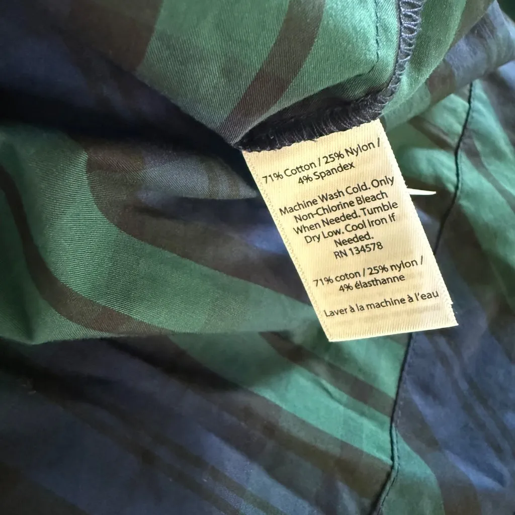 Vineyard Vines Womens Plaid Off-The-Shoulder Top S Cotton/Nylon Blend - Image 6