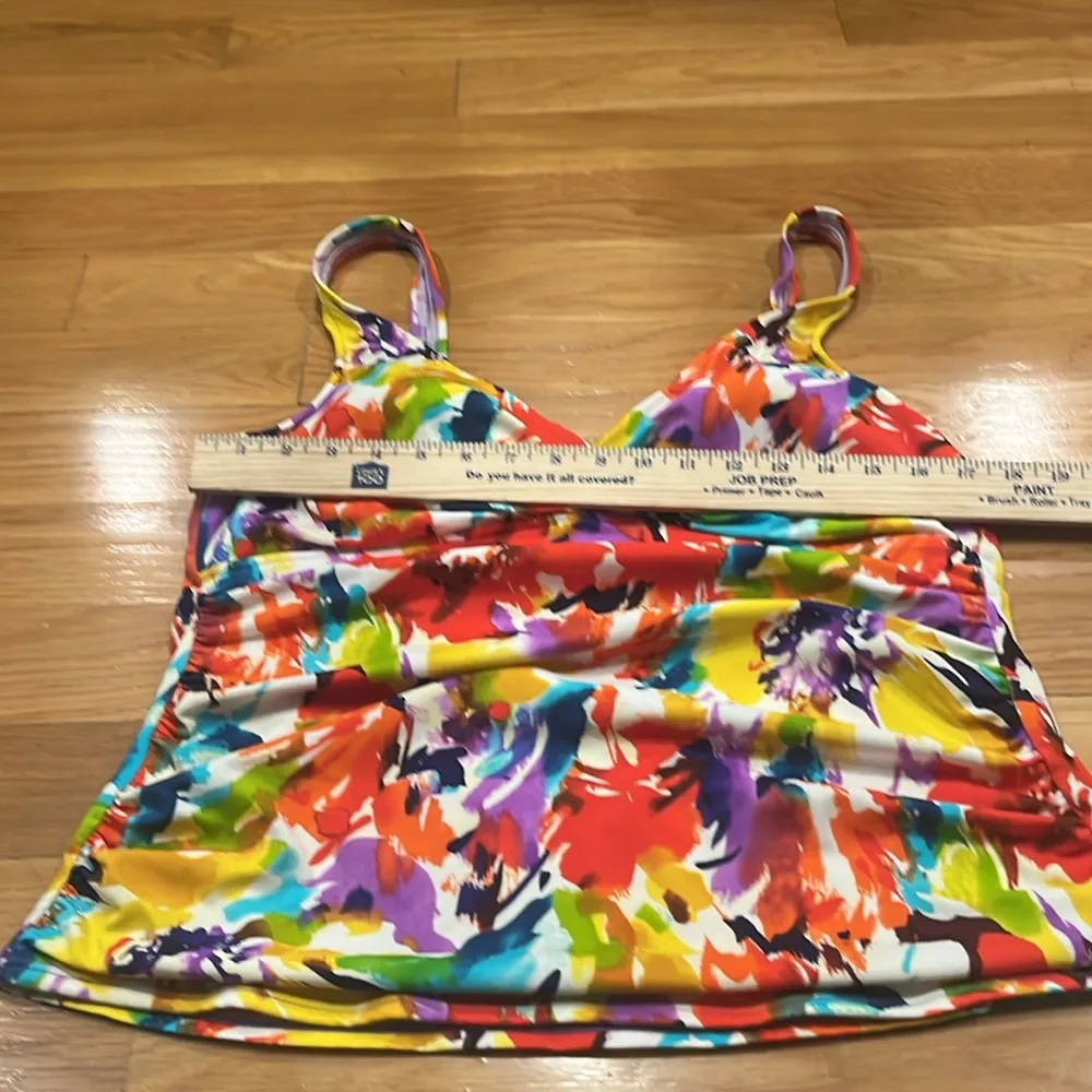 Slimshaper womens abstract floral 2 piece swim suit size 18 . - Image 8