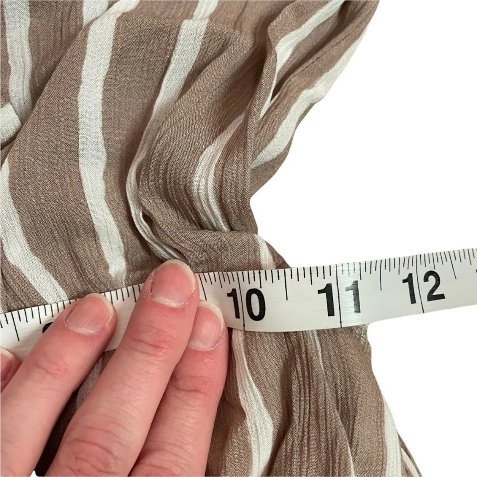 BCBG Stripe Romper Beige - Image 12