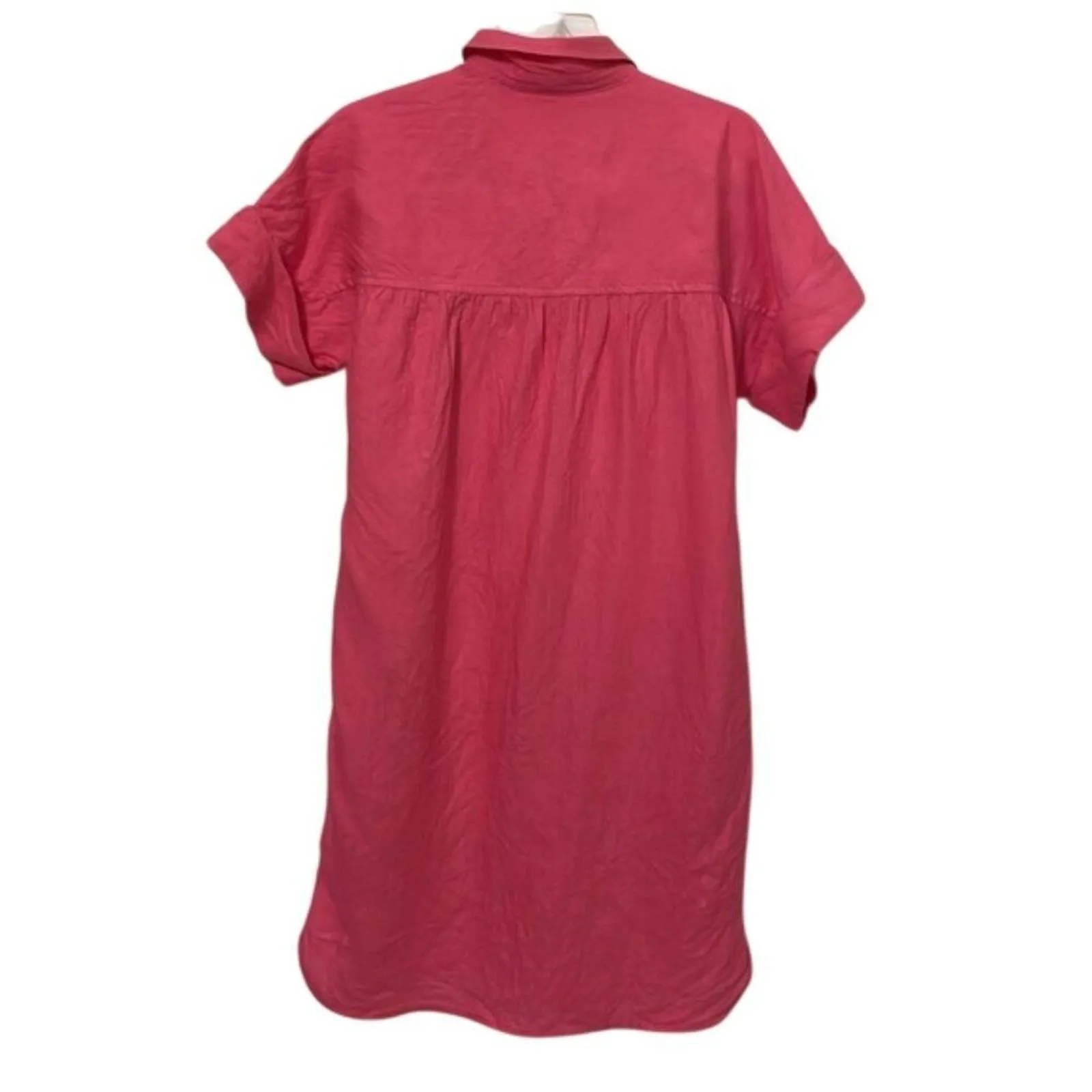 J. Crew Pink Baird McNutt Irish Linen Shirt Dress Womens Size Small Preppy - Image 6