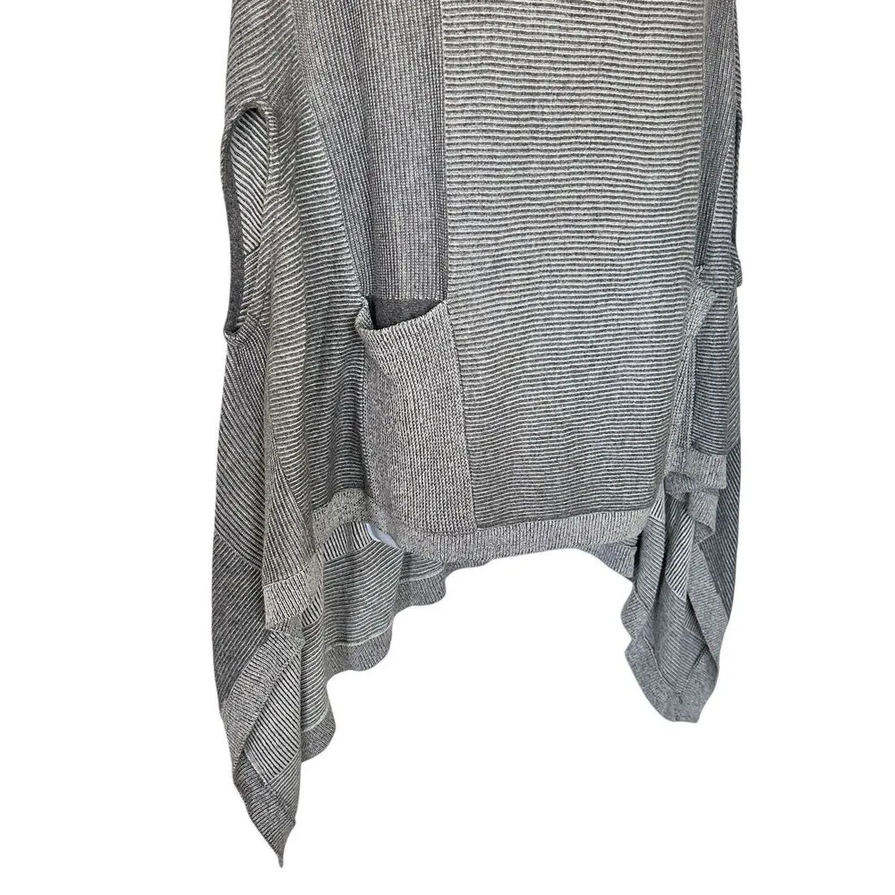 Moth Anthropologie Women's Gray Oversized Cowl Neck Poncho Sweater Size XS - Image 11
