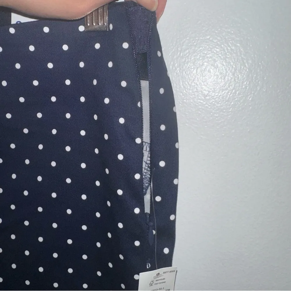 Old Navy women’s business casual stretchy Blue & White Polka Dot Pants size 8 🆕 - Image 11