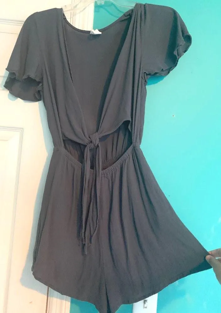 By Together Charcoal Gray Romper - Image 2