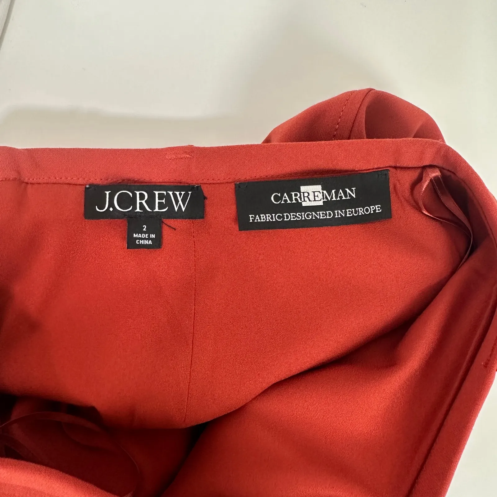 NEW J.Crew Pencil Midi Skirt Four Season Stretch Minimalist Brick Red US 2 - Image 7