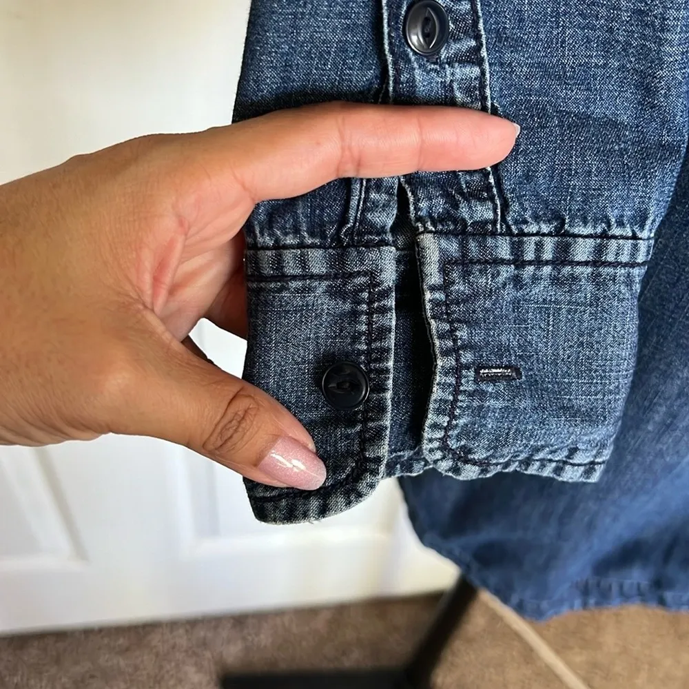 Madewell Denim Puff-Sleeve Shirtdress - Image 9