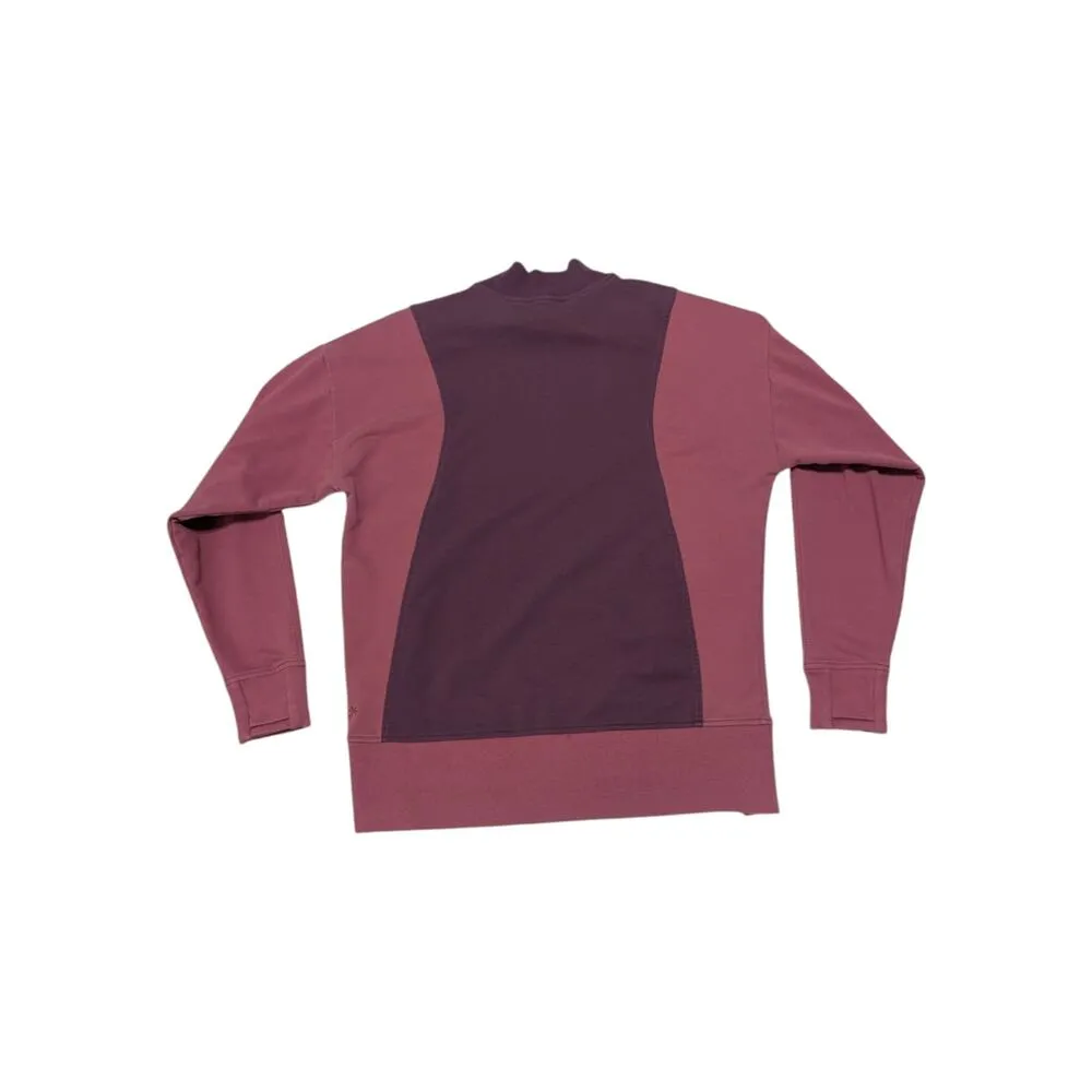 Athleta Colorblock Mock Neck Pullover Sweatshirt Womens Small Activewear Workout - Image 3