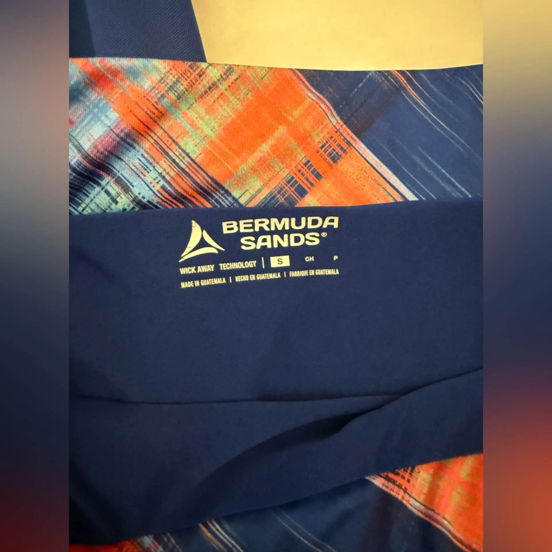 Bermuda Sands Navy and Orange Golf Activewear Set Blue - Image 3