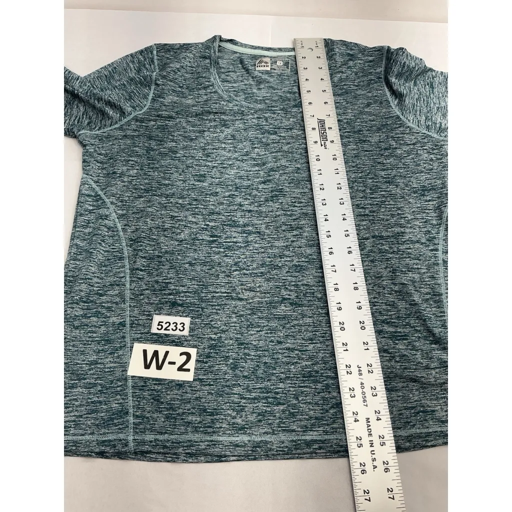 Womans RBX Performance Long Sleeve Pullover Athletic Shirt 1x Green Crew Neck - Image 7