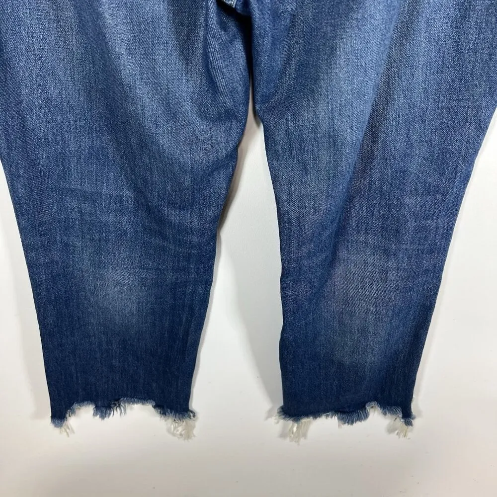 Free People We The Free 'The Maggie Mid Rise Straight Leg' Crop Jeans Sz 29 Boho - Image 7