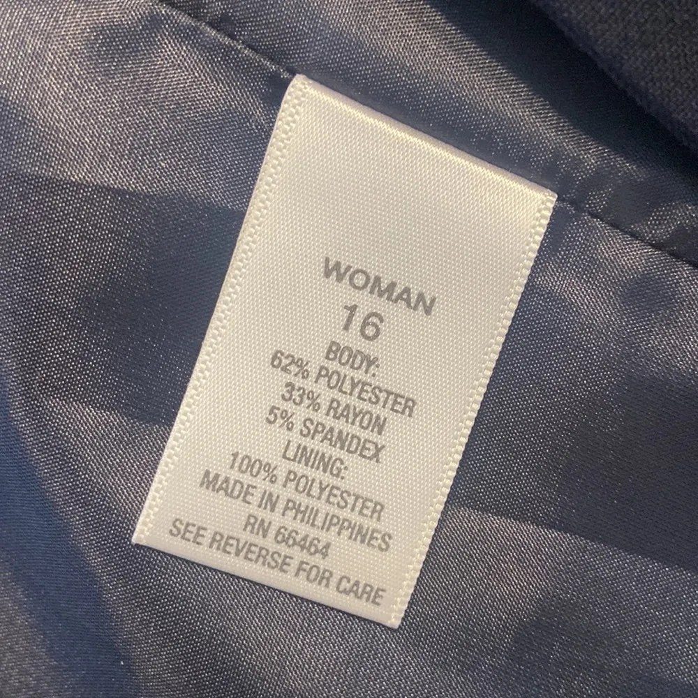 DRESSBARN navy blue women’s dress size 16W brand new with tag length 42” bust 42 - Image 8