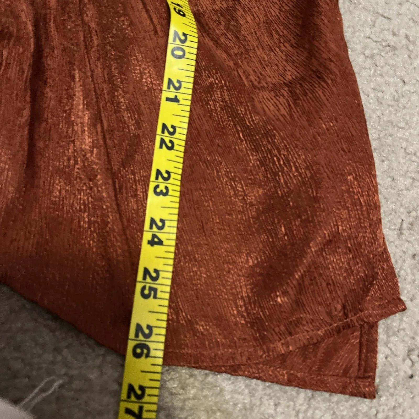 Womens Silk Shirt Small Bronze Metallic Dreamy Artsy Fairy Boho Mystical Formal Brown - Image 8