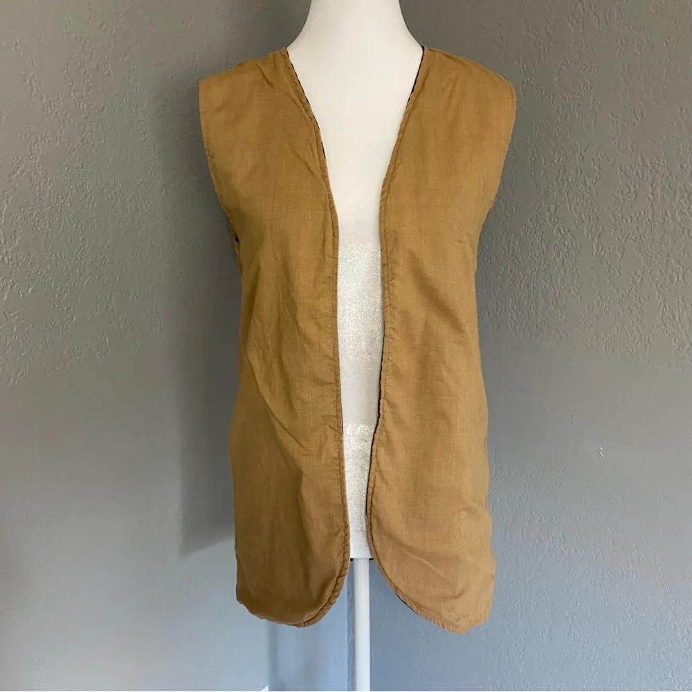 Vintage boho Vest Southwest Aztec Western Fall Vest Reversible Hippie S/M Size M - Image 9