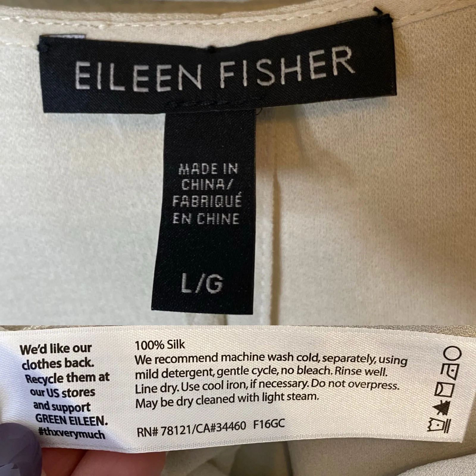 Eileen Fisher Silk U Neck Side Drape Shell Tank - Image 4