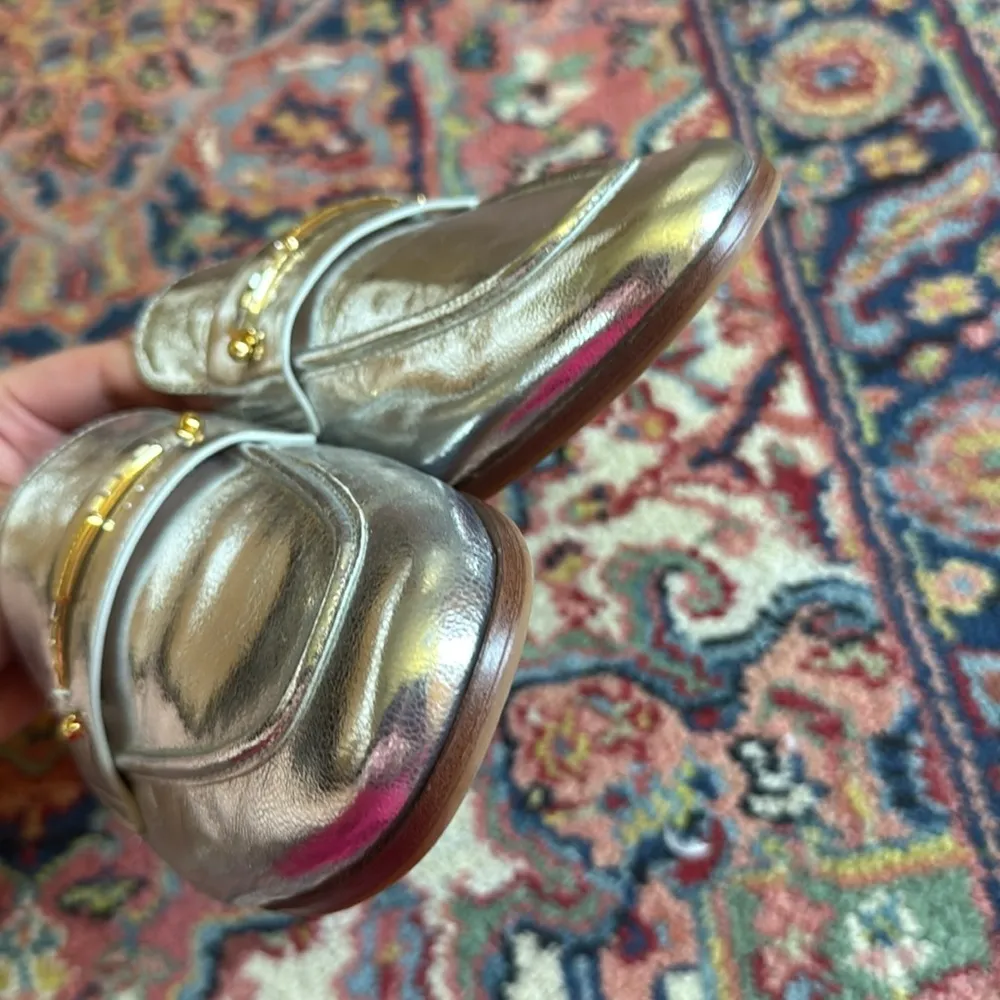 NEW Ted Baker silver shiny loafers - Image 4