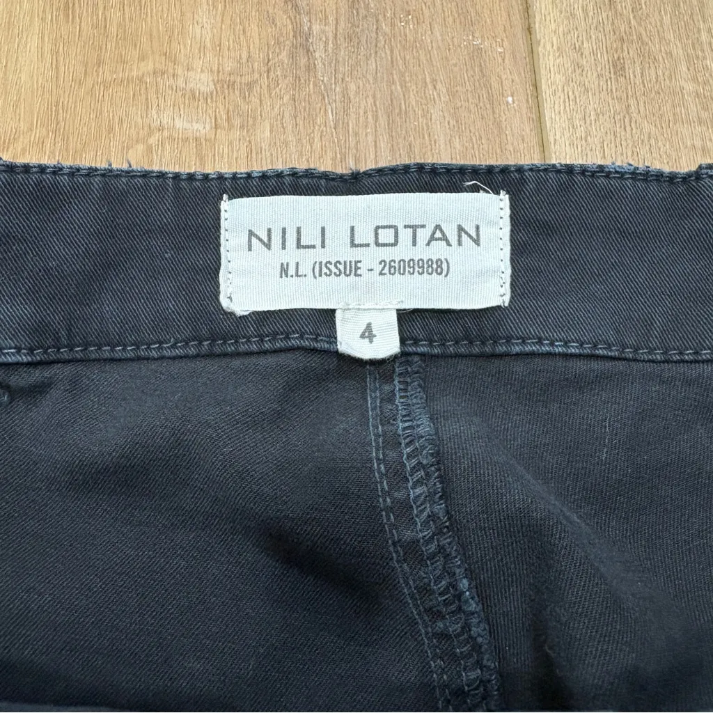 🌟NILI LOTAN🌟 CROPPED MILITARY UTILITY TWILL JOGGER PANTS WASHED BLACK SZ 4 - Image 5