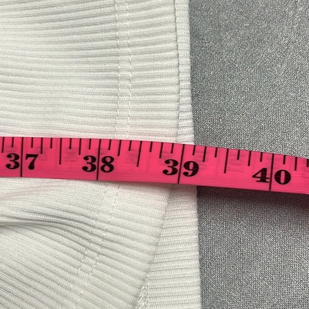 Kimberly Taylor Large Icon Blanc Dress Ivory Plunge Twist Front Long Sleeve NWT - Image 10