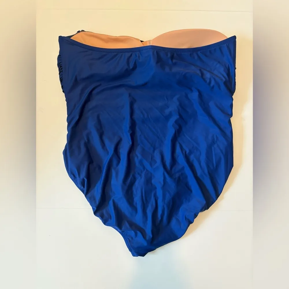 J.Crew Royal Blue One Piece Swimsuit Size 24 - Image 2