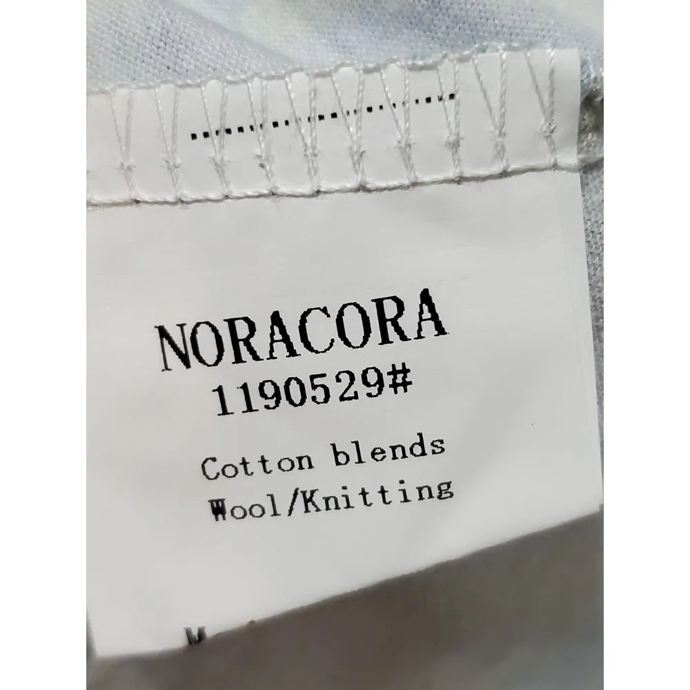 Noracora Women's Blue Floral Cotton V - Image 9