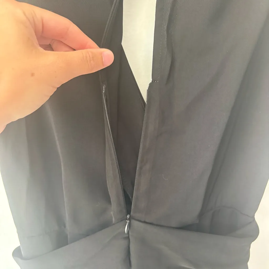 ASTR The Label Black Sleeveless Jumpsuit V Neck Tie Waist Wedding Formal Chic - Image 10