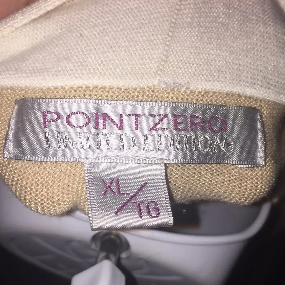 Tan & White Point Zero Limited Edition Cardigan Size XL - Image 8
